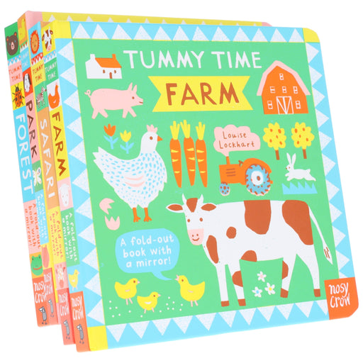 Tummy Time Series by Louise Lockhart 4 Books Collection Set - Ages 0-5 - Board Book (A Fold-out Book with a mirror!) 0-5 Nosy Crow Ltd