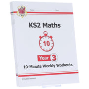 CGP KS2 (Year 3) 10-Minute Weekly Workouts Collection 4 Books Set - Ages 7-11 - Paperback 7-9 Coordination Group Publications Ltd (CGP)