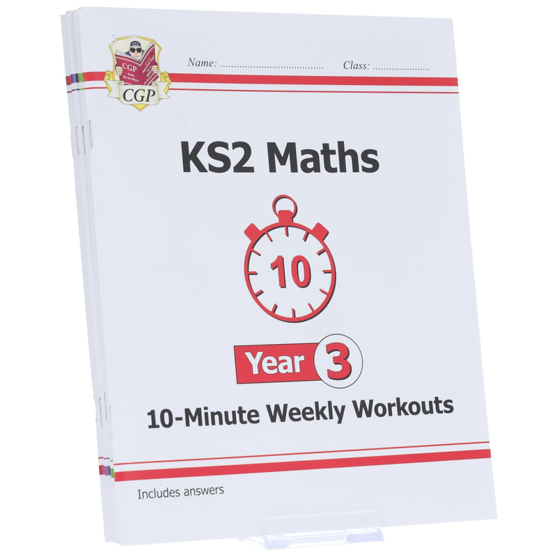 CGP KS2 (Year 3) 10-Minute Weekly Workouts Collection 4 Books Set - Ages 7-11 - Paperback 7-9 Coordination Group Publications Ltd (CGP)