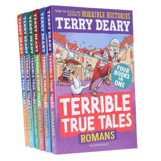 Terrible True Tales By Terry Deary: 6 Books (4 Books in 1) Collection Set - Ages 7-9 - Paperback 7-9 Bloomsbury Publishing