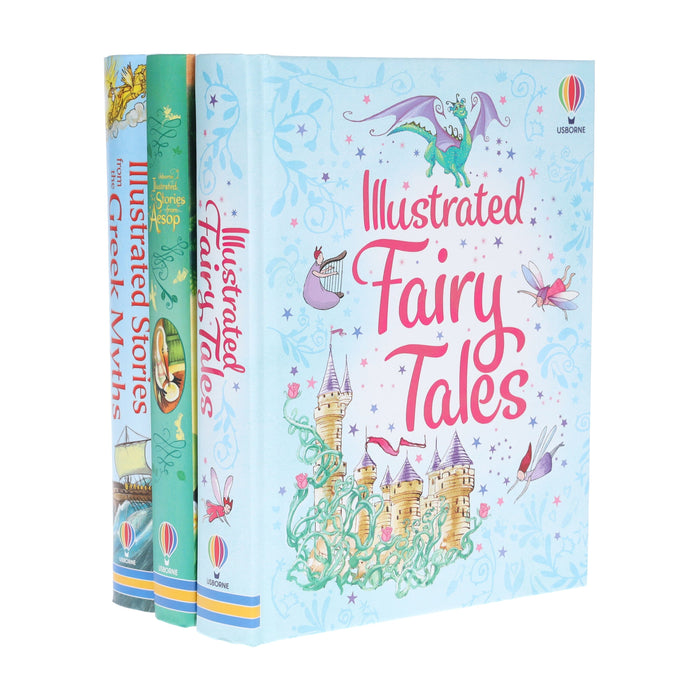 Usborne Illustrated Fairy Tales, Stories from Aesop & Stories from the Greek Myths Collection: 3 Books Set - Ages 5+ - Hardback 5-7 Usborne Publishing Ltd