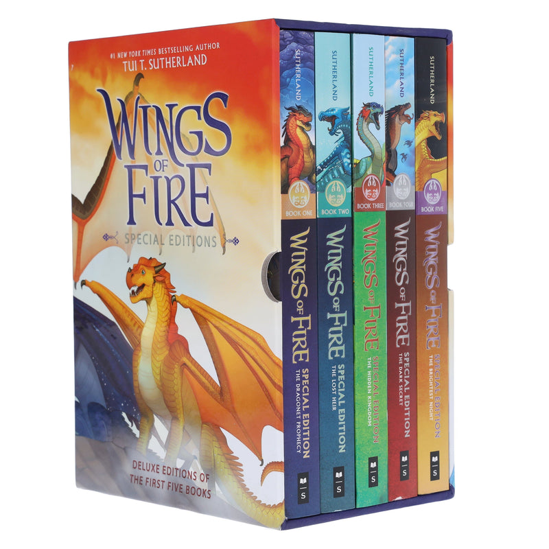 Wings of Fire by Tui T. Sutherland 5 Books Special Edition Box Set - Ages 9-14 - Paperback (Sprayed Edges) 9-14 Scholastic