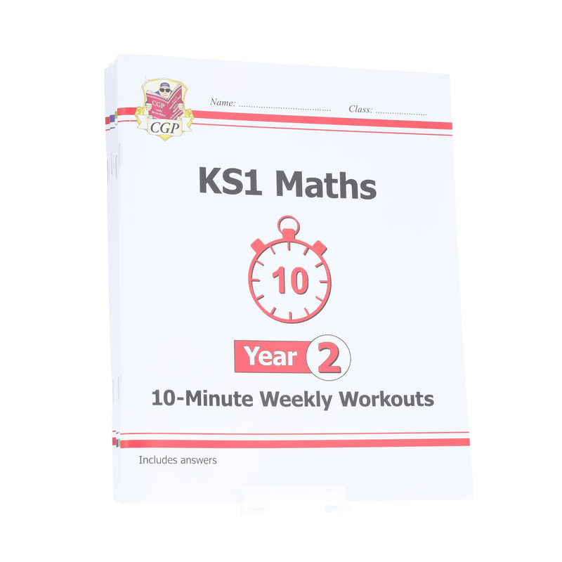 CGP KS1 (Year 2) 10-Minute Weekly Workouts Collection 4 Books Set - Ages 5-7 - Paperback 5-7 Coordination Group Publications Ltd (CGP)