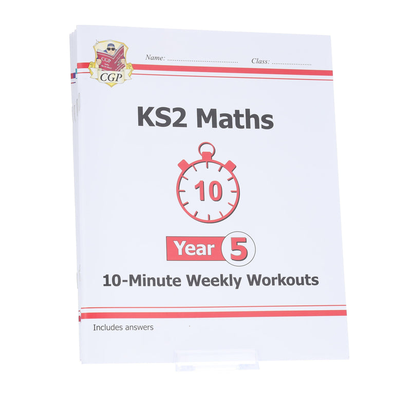 CGP KS2 (Year 5) 10-Minute Weekly Workouts Collection 4 Books Set - Ages 7-11 - Paperback 7-9 Coordination Group Publications Ltd (CGP)