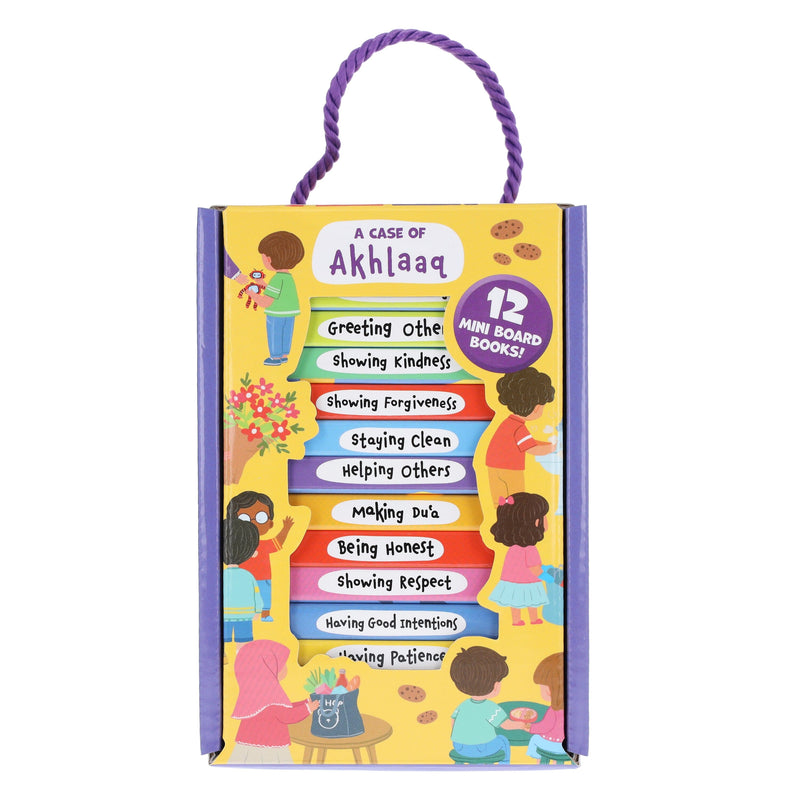 A Case of Akhlaaq - 12 Mini Islamic Books Box Set - Ages 0-5 - Board Book 0-5 Salaam Cherry