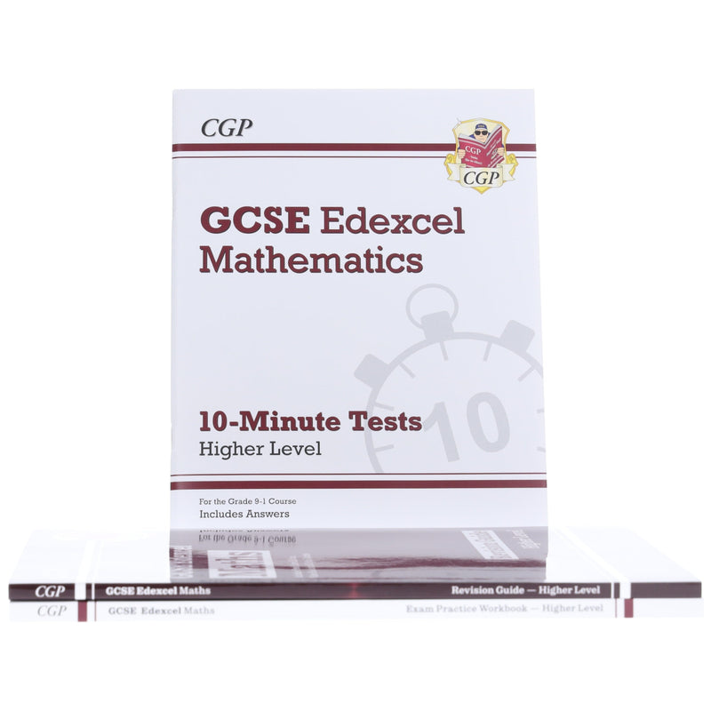 CGP GCSE Maths Edexcel Exam Revision Guide: Higher Level (Includes Online Edition, Videos & Quizzes) 3 Books Set - Paperback Young Adult Coordination Group Publications Ltd (CGP)