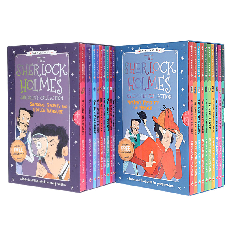 Sherlock Holmes Children's Collection 20 Books (Series 1 & 2) by Sir Arthur Conan Doyle - Ages 7-9 - Paperback 7-9 Sweet Cherry Publishing