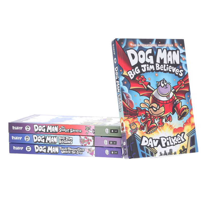 Dog Man Series by Dav Pilkey (Book 11-14) Collection 4 Books Set - Ages 7+ - Hardback 7-9 Scholastic