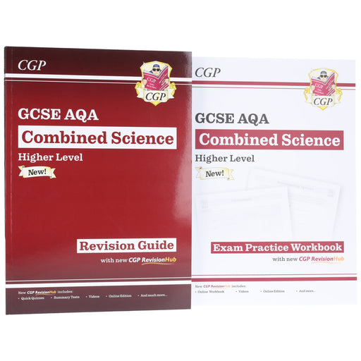 CGP GCSE AQA Combined Science Higher Level Revision Guide & Exam Practice Workbook 2 Books Set - Paperback Young Adult Coordination Group Publications Ltd (CGP)