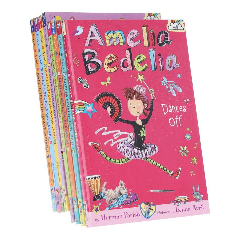 Amelia Bedelia Funny Chapter Books by Herman Parish Illustrated 8 Books Collection Box Set - Ages 6-10 - Paperback 5-7 HarperCollins Publishers