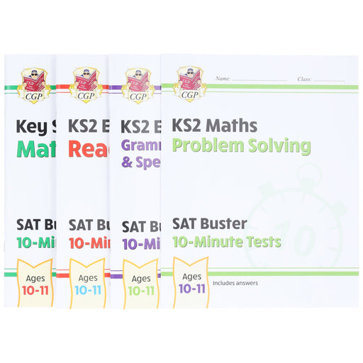CGP KS2 SAT Buster 10-Minute Tests Collection 4 Books Set (for the 2027 tests) - Ages 10-11 - Paperback 9-14 Coordination Group Publications Ltd (CGP)