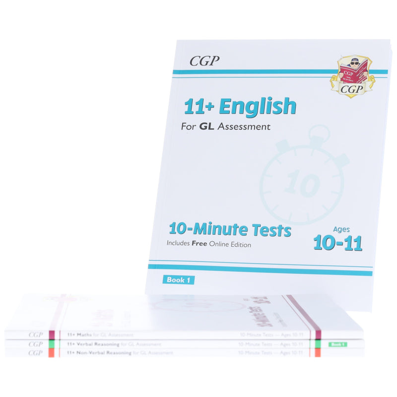 CGP 11+ 10-Minute Tests For GL Assessment 4 Books Collection Set (Includes Free Online Edition)- Ages 10-11 - Paperback 9-14 Coordination Group Publications Ltd (CGP)