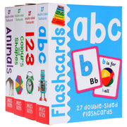 Flashcards Tray: Four Sets of 27 Double-Sided Flashcards (Get Set Go) - Ages 3+ - Cards 3-5 Miles Kelly Publishing Ltd