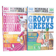 Horrible Histories (Newspaper Edition) by Terry Deary 2 Books Collection Set - Ages 8-12 - Paperback 7-9 Scholastic