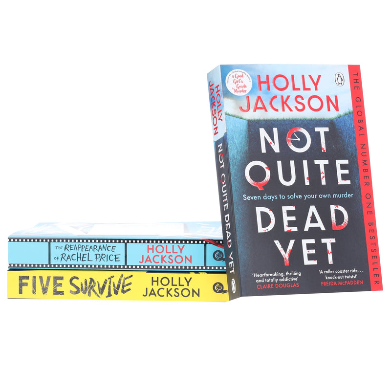 Holly Jackson's (Five Survive, The Reappearance of Rachel Price & Not Quite Dead Yet) 3 Books Collection Set - Fiction - Paperback Fiction Penguin Random House