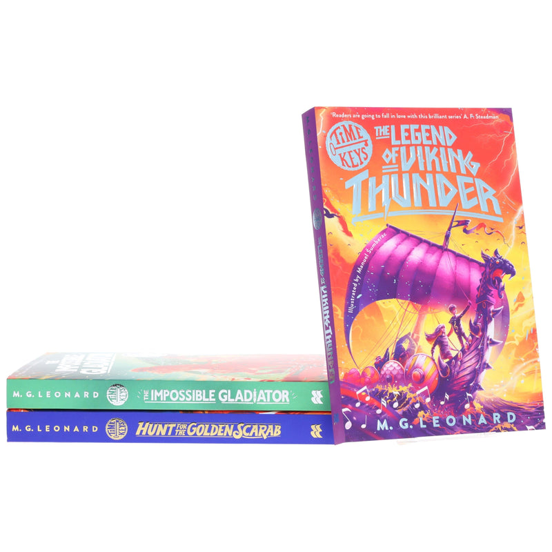 Time Keys Series by M. G. Leonard Illustrated 3 Books Collection Set - Ages 9-11 - Paperback 9-14 Macmillan