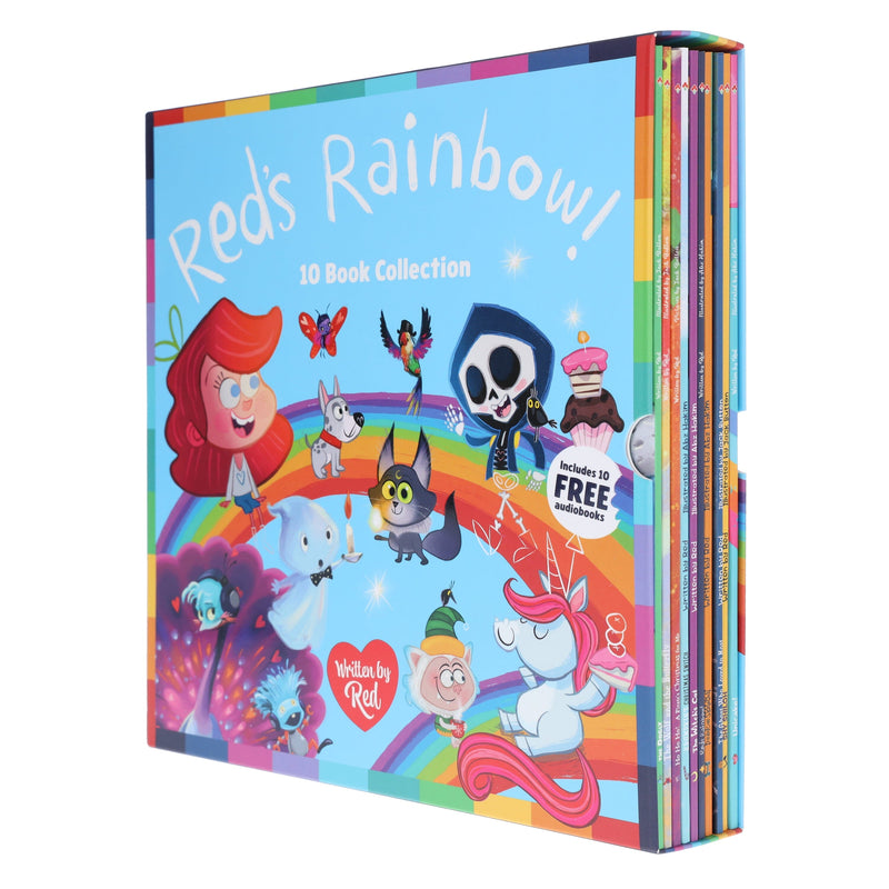 Red's Rainbow Collection Illustrated 10 Books Box Set - Ages 3+ - Paperback (Includes 10 Free Audiobook) 3-5 Sweet Cherry Publishing