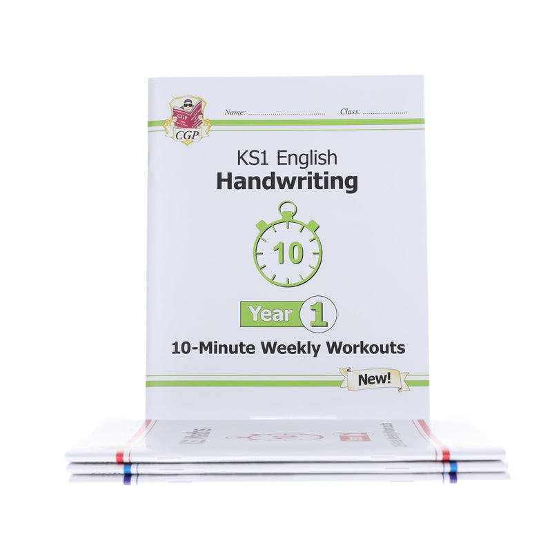 CGP KS1 (Year 1) 10-Minute Weekly Workouts Collection 4 Books Set - Ages 5-7 - Paperback 5-7 Coordination Group Publications Ltd (CGP)