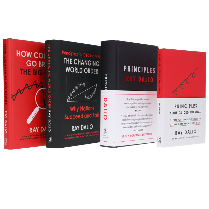Ray Dalio Collection (Principles: Life and Work, The Changing World Order, How Countries Go Broke & Guided Journal) 4 Books Set - Non Fiction - Hardback Non-Fiction Simon & Schuster