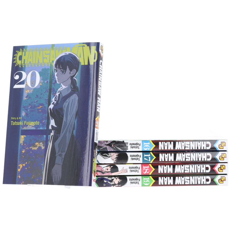 Chainsaw Man Volume 16-20 by Tatsuki Fujimoto: 5 Books Collection Set - Manga - Paperback Graphic Novels Viz Media, Subs. of Shogakukan Inc