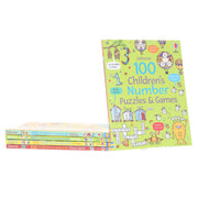 Usborne: 100 Children's Puzzles, Crosswords & Wordsearches by Phillip Clarke 5 books Collection Set - Ages 7+ - Paperback 7-9 Usborne Publishing Ltd