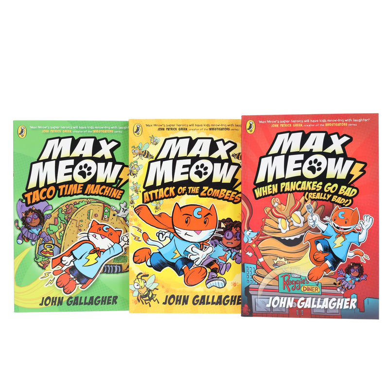 Max Meow Series (Book 4-6) by John Gallagher 3 Graphic Novels Collection Set - Ages 5-10 - Paperback Graphic Novels Penguin Random House