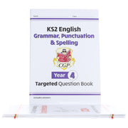 CGP KS2 (Year 4) Targeted Question and Practice Bundle 4 Books Collection Set - Ages 8-9 - Paperback 7-9 Coordination Group Publications Ltd (CGP)
