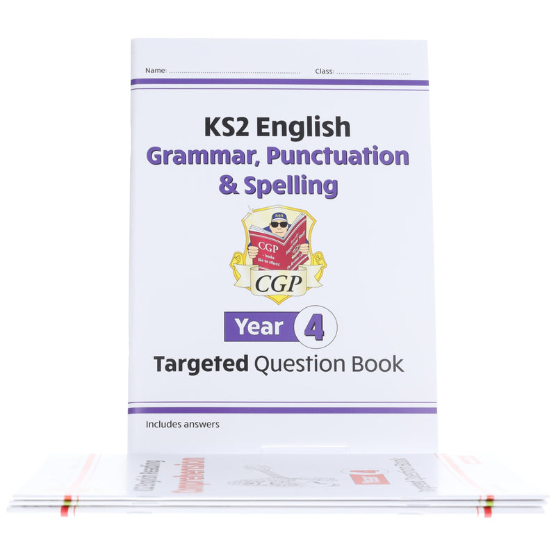 CGP KS2 (Year 4) Targeted Question and Practice Bundle 4 Books Collection Set - Ages 8-9 - Paperback 7-9 Coordination Group Publications Ltd (CGP)