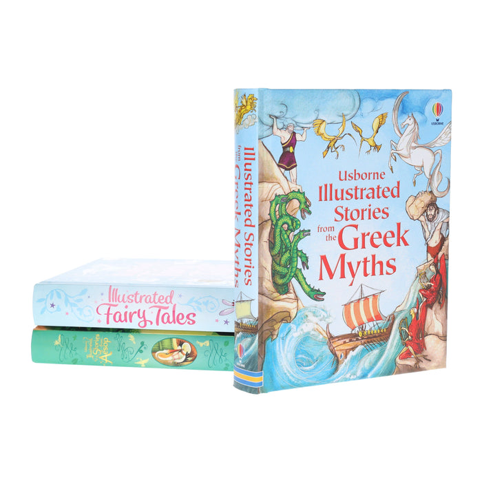 Usborne Illustrated Fairy Tales, Stories from Aesop & Stories from the Greek Myths Collection: 3 Books Set - Ages 5+ - Hardback 5-7 Usborne Publishing Ltd