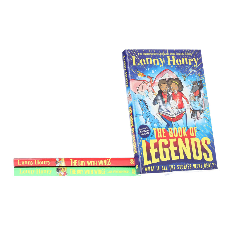 The Boy With Wings Series by Lenny Henry 3 Books Collection Set - Ages 8+ - Paperback 7-9 Pan Macmillan