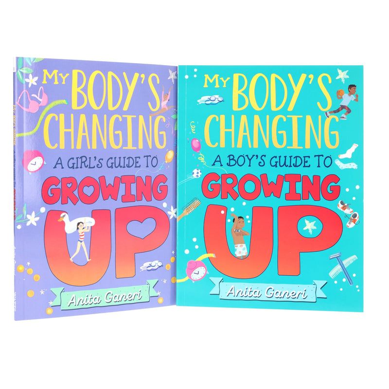 My Body's Changing: A Boy's & Girl's Guide to Growing Up By Anita Ganeri 2 Books Collection - Ages 7-12 - Paperback 7-9 Hachette