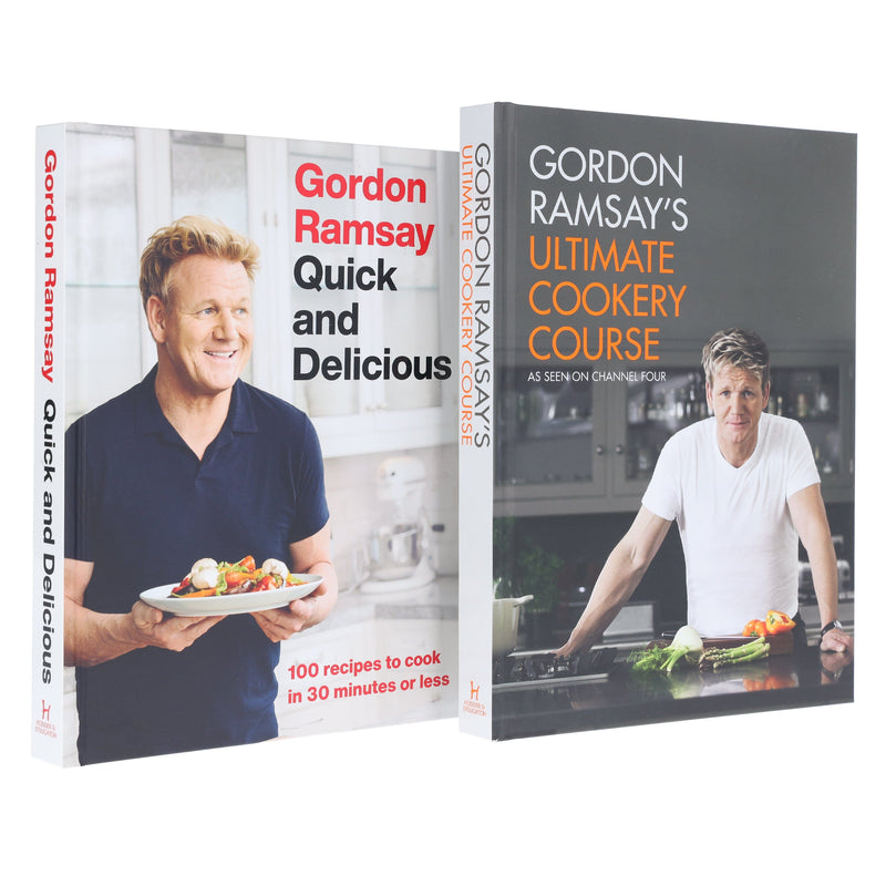 Gordon Ramsay's Cookbook Collection (Quick & Delicious and Ultimate Cookery Course) 2 Books Set - Non Fiction - Hardback Non-Fiction Hachette