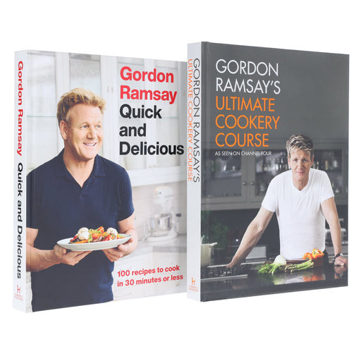 Gordon Ramsay's Cookbook Collection (Quick & Delicious and Ultimate Cookery Course) 2 Books Set - Non Fiction - Hardback Non-Fiction Hachette