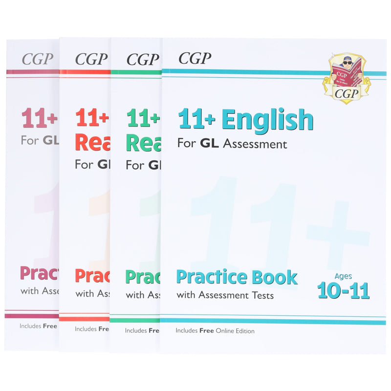 CGP 11+ Practice Book & Assessment Tests Bundle (for GL Assessment) 4 Books Set - Ages 10-11 - Paperback (Includes Free Online Edition) 9-14 Coordination Group Publications Ltd (CGP)