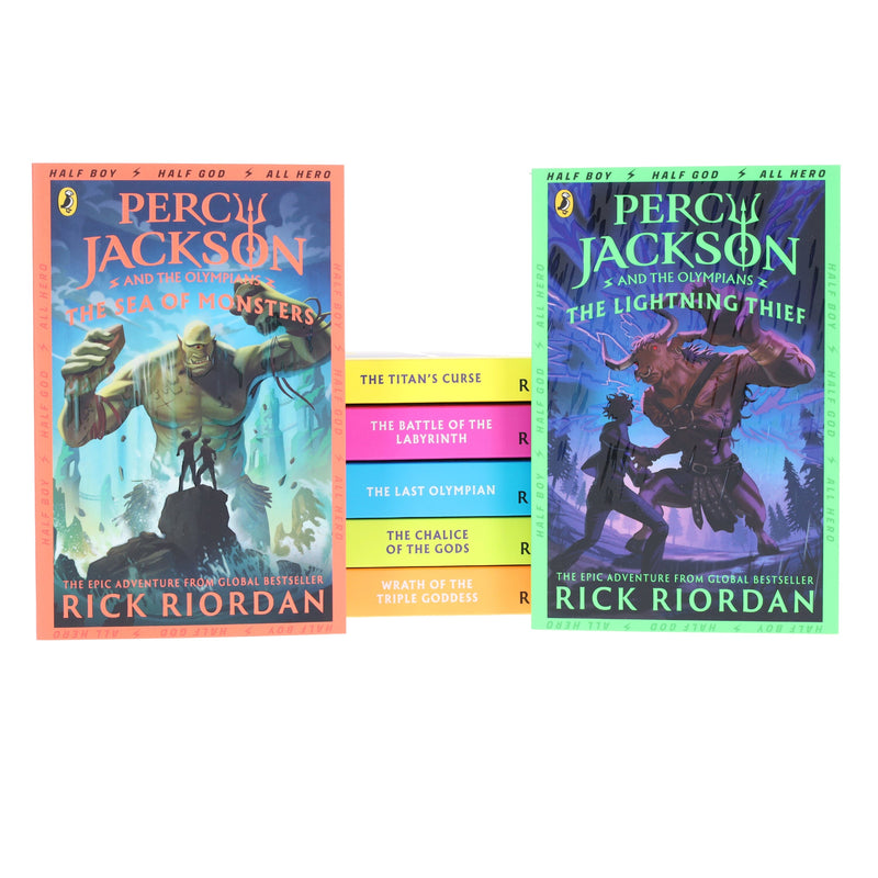 Percy Jackson And The Olympians Series (Book 1-7) By Rick Riordan 7 Books Collection Set - Ages 9+ - Paperback 9-14 Penguin Random House