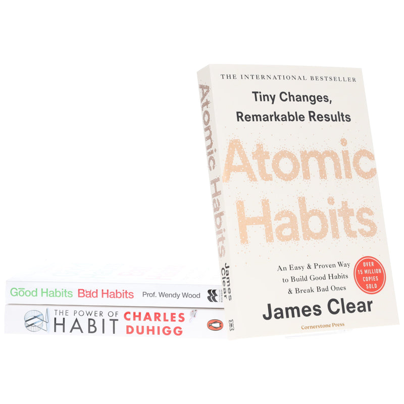 Atomic Habits, The Power of Habit & Good Habits, Bad Habits: 3 Books Collection Set - Non Fiction - Paperback Non-Fiction penguin/Macmillan