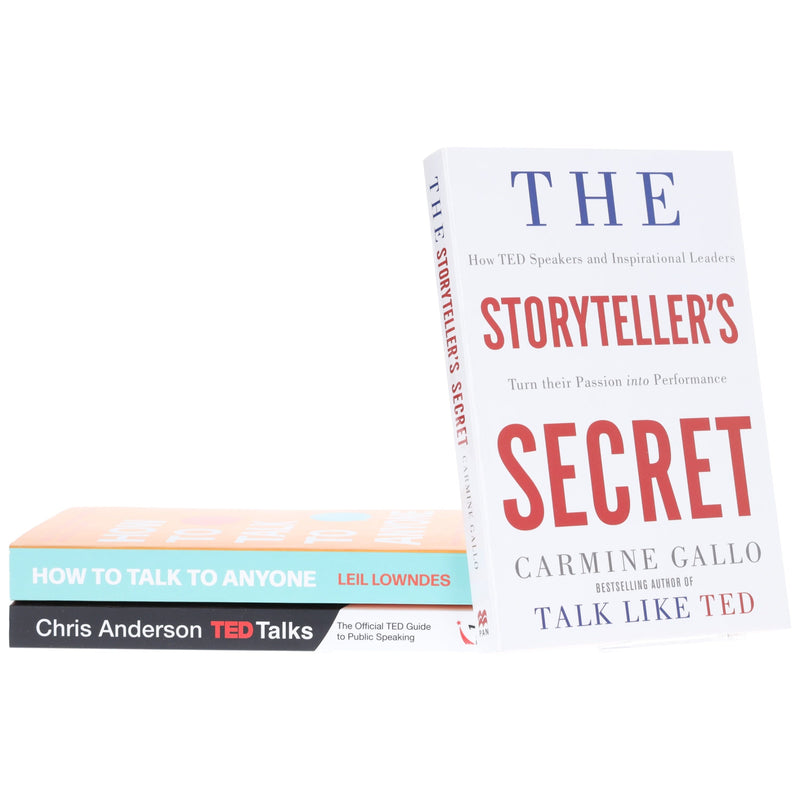 How to Talk to Anyone, TED Talks & The Storyteller's Secret 3 Books Collection Set - Non Fiction - Paperback Non-Fiction Various