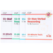 CGP 11+ 10-Minute Tests For GL Assessment 4 Books Collection Set (Includes Free Online Edition)- Ages 9-10 - Paperback 9-14 Coordination Group Publications Ltd (CGP)