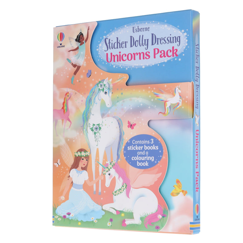 Usborne: Sticker Dolly Dressing Unicorns Pack by Fiona Watt 4 Books Collection Box Set - Ages 5+ - Paperback 5-7 Usborne Publishing Ltd