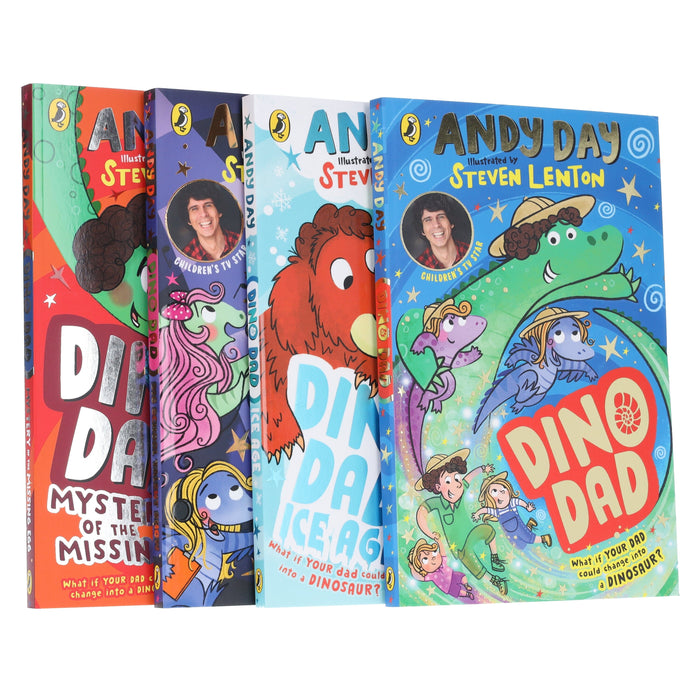 Dino Dad Series by Andy Day Illustrated 4 Books Collection Set - Ages 4-8 - Paperback 5-7 Penguin Random House