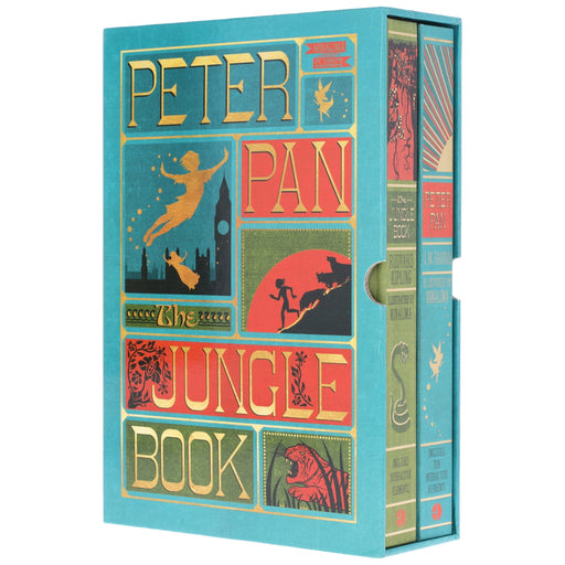The Jungle Book & Peter Pan by Rudyard Kipling & J. M Barrie (Minalima Edition) 2 Books Collection Box Set - Ages 8+ - Hardback 9-14 HarperCollins Publishers