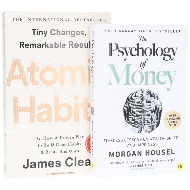 Atomic Habits by James Clear and The Psychology of Money by Morgan Housel: 2 Books Collection Set - Non Fiction - Paperback Non-Fiction Various