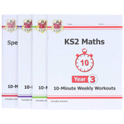 CGP KS2 (Year 3) 10-Minute Weekly Workouts Collection 4 Books Set - Ages 7-11 - Paperback 7-9 Coordination Group Publications Ltd (CGP)