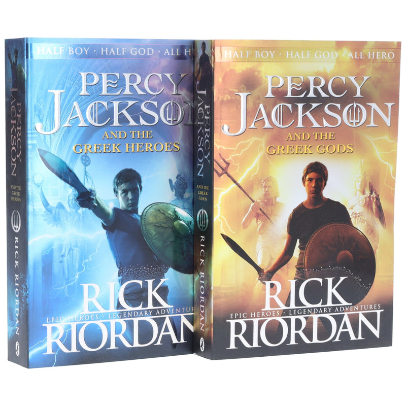 Percy Jackson and the Greek Gods & Heroes by Rick Riordan 2 Books Collection Set - Ages 9+ - Paperback 9-14 Penguin Random House