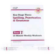 CGP KS3 (Year 7) Targeted Workbook Bundle (Includes Answers) 4 Books Collection Set - Paperback 9-14 Coordination Group Publications Ltd (CGP)