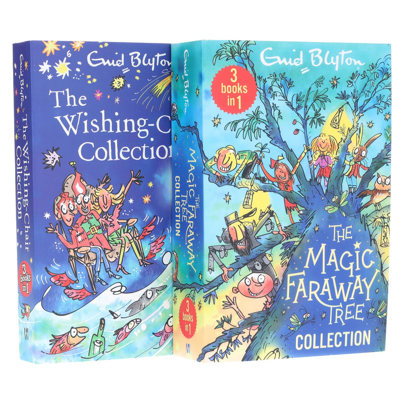 The Wishing-Chair & The Magic Faraway Tree By Enid Blyton 2 Books 6 Story Collection Set - Ages 5-8 - Paperback 5-7 Hachette