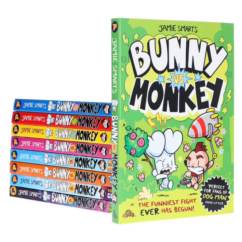 Bunny vs Monkey Series By Jamie Smart 9 Books Collection Set - Ages 7-9 - Paperback B2D DEALS David Fickling Books