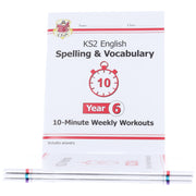 CGP KS2 (Year 6) 10-Minute Weekly Workouts Collection 4 Books Set - Paperback 7-9 Coordination Group Publications Ltd (CGP)