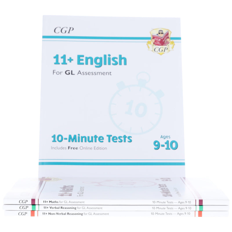CGP 11+ 10-Minute Tests For GL Assessment 4 Books Collection Set (Includes Free Online Edition)- Ages 9-10 - Paperback 9-14 Coordination Group Publications Ltd (CGP)
