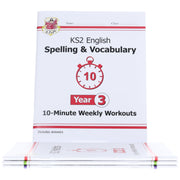 CGP KS2 (Year 3) 10-Minute Weekly Workouts Collection 4 Books Set - Ages 7-11 - Paperback 7-9 Coordination Group Publications Ltd (CGP)